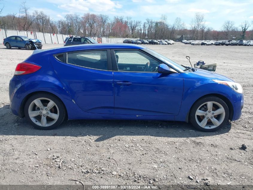 2012 Hyundai Veloster Base W/Black VIN: KMHTC6AD3CU036217 Lot: 38991087