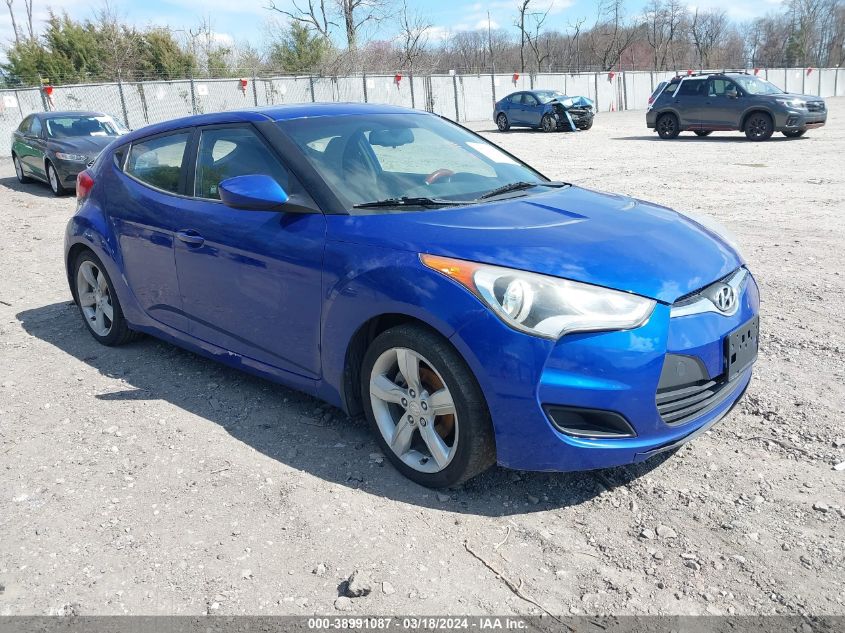 2012 Hyundai Veloster Base W/Black VIN: KMHTC6AD3CU036217 Lot: 38991087