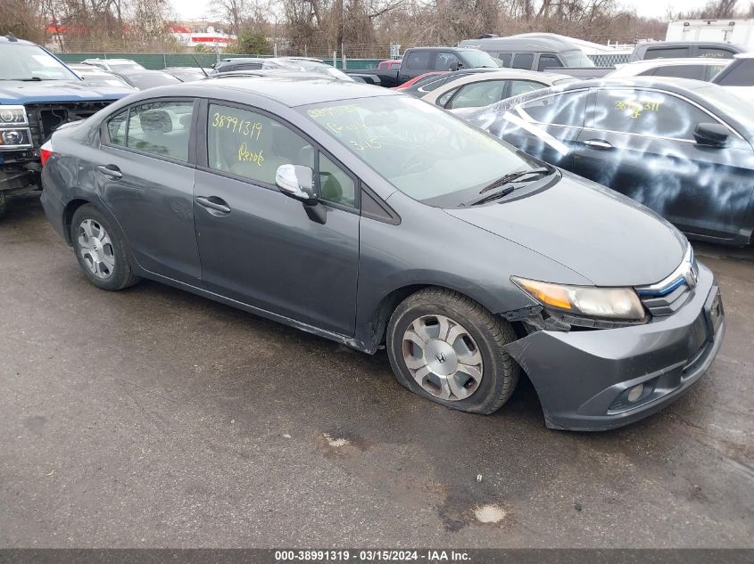 JHMFB4F3XCS001113 | 2012 HONDA CIVIC HYBRID