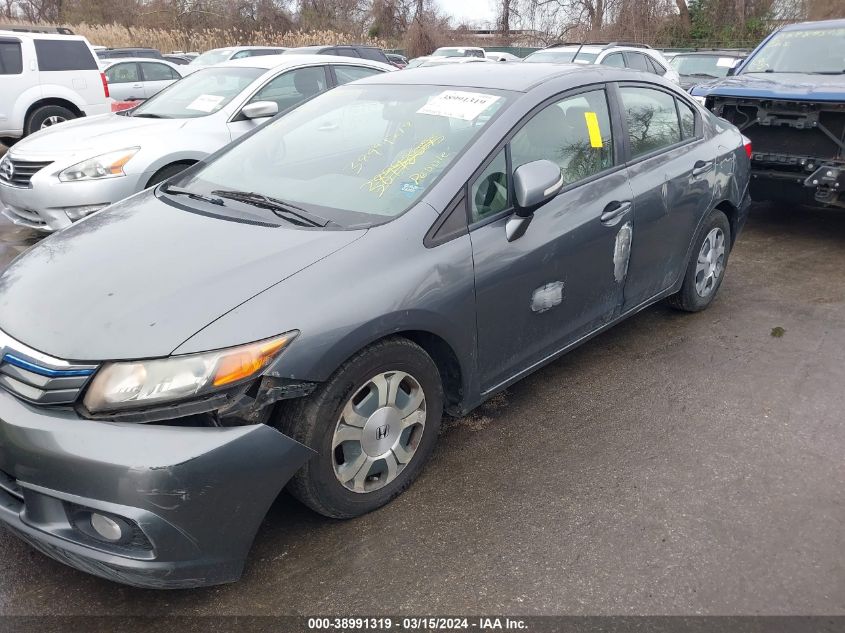 JHMFB4F3XCS001113 | 2012 HONDA CIVIC HYBRID