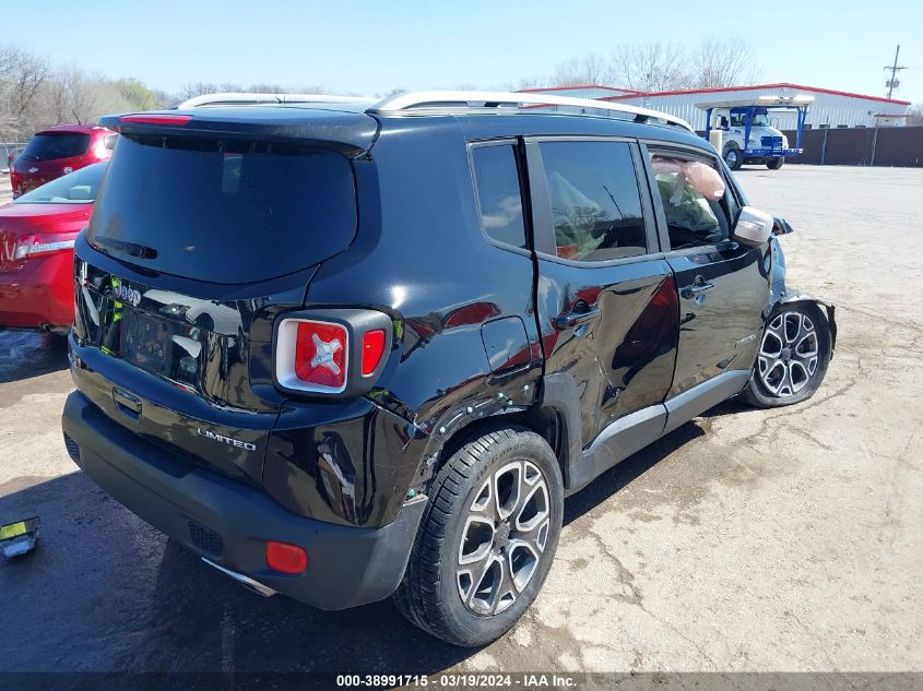 2018 Jeep Renegade Limited 4X4 VIN: ZACCJBDB9JPH66872 Lot: 38991715