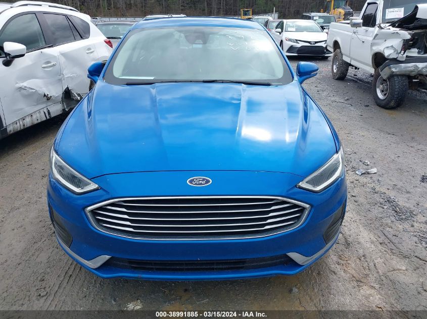 2019 Ford Fusion Sel VIN: 3FA6P0CD7KR180462 Lot: 38991885