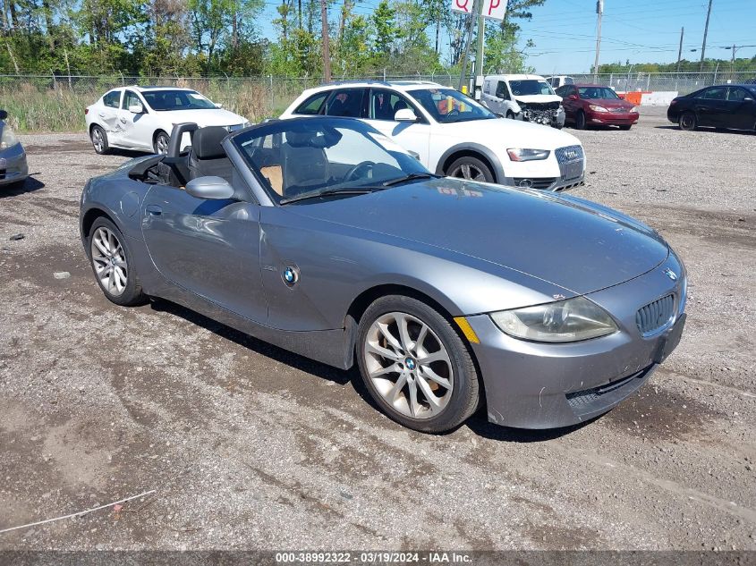 2007 BMW Z4 3.0I VIN: 4USBU33567LW72072 Lot: 38992322