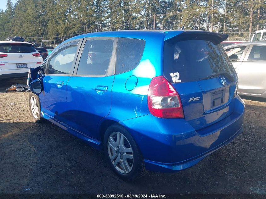 2008 Honda Fit Sport VIN: JHMGD38658S065311 Lot: 38992515