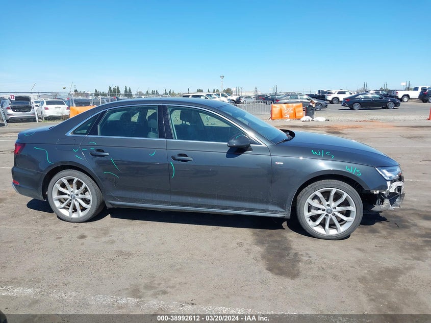 VIN WAUENAF47KN015489 2019 AUDI A4 45 PREMIUM