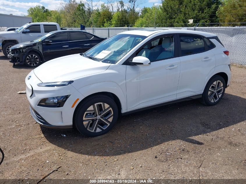 2023 Hyundai Kona Electric Sel VIN: KM8K33AG0PU188949 Lot: 38994163