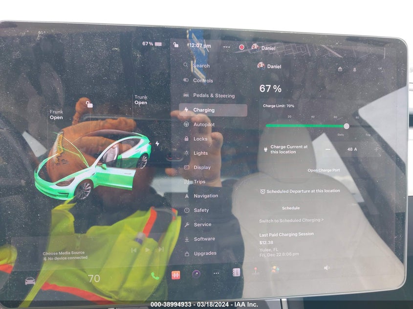 VIN 5YJ3E1EB7KF214082 2019 TESLA MODEL 3 LONG RANGE/PERFORMANCE