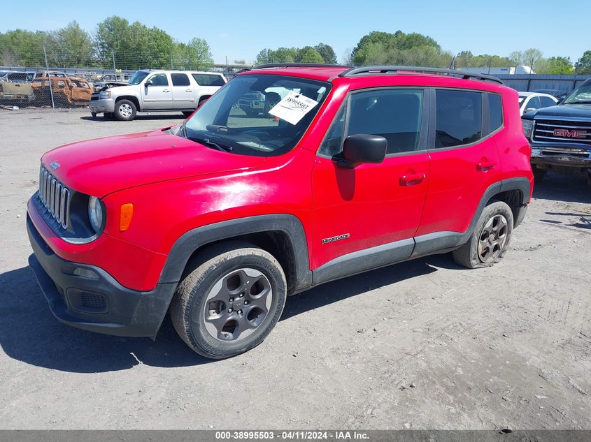 VIN ZACCJBAB0HPF38077 2017 JEEP RENEGADE SPORT 4X4