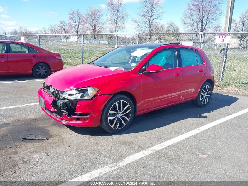 2017 Volkswagen Golf Tsi S 4-Door/Tsi Se 4-Door/Tsi Sel 4-Door/Tsi Wolfsburg Edition 4-Door VIN: 3VW217AU8HM035200 Lot: 38995687