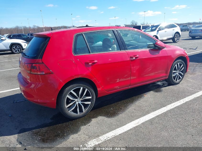 2017 Volkswagen Golf Tsi S 4-Door/Tsi Se 4-Door/Tsi Sel 4-Door/Tsi Wolfsburg Edition 4-Door VIN: 3VW217AU8HM035200 Lot: 38995687