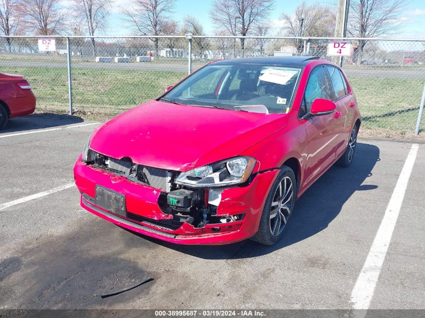 2017 Volkswagen Golf Tsi S 4-Door/Tsi Se 4-Door/Tsi Sel 4-Door/Tsi Wolfsburg Edition 4-Door VIN: 3VW217AU8HM035200 Lot: 38995687