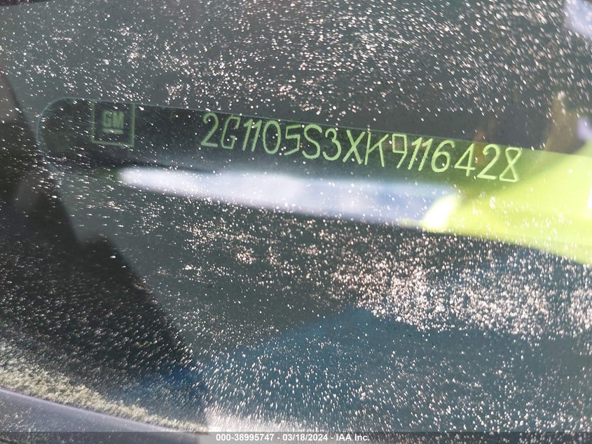 VIN 2G1105S3XK9116428 2019 CHEVROLET IMPALA PREMIER