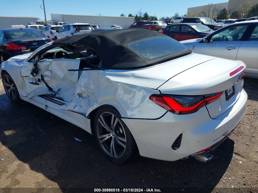 2021 BMW 430I VIN: WBA23AT00MCG90838 Lot: 38998518