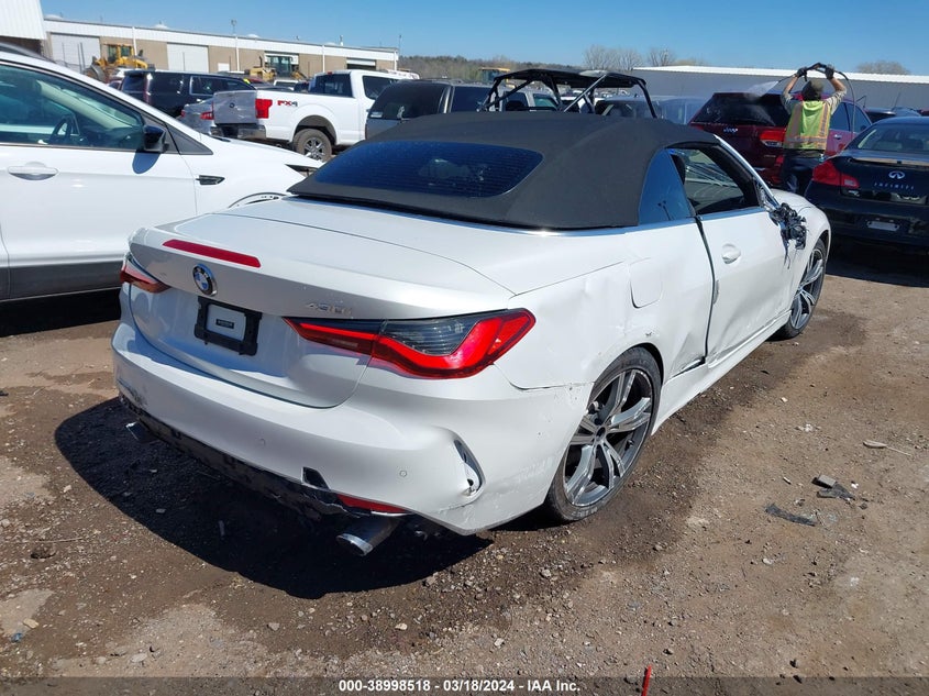 2021 BMW 430I VIN: WBA23AT00MCG90838 Lot: 38998518