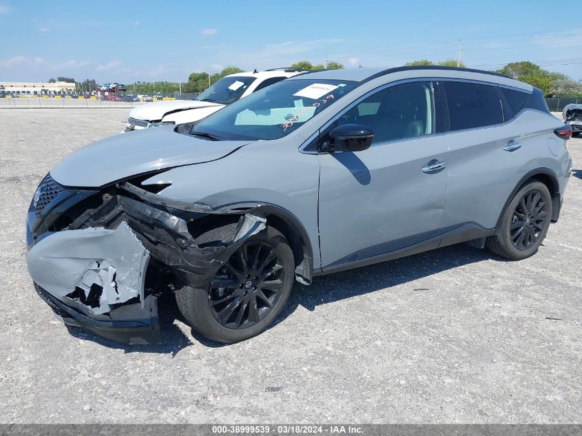 2022 Nissan Murano Sv Intelligent Awd VIN: 5N1AZ2BSXNC123844 Lot: 38999539