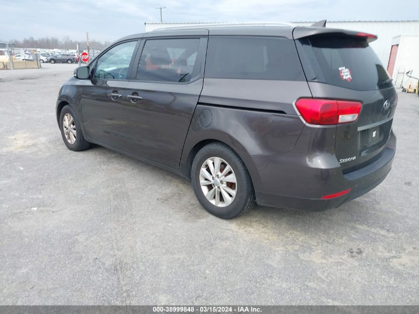 2015 Kia Sedona Lx VIN: KNDMB5C10F6060248 Lot: 38999848