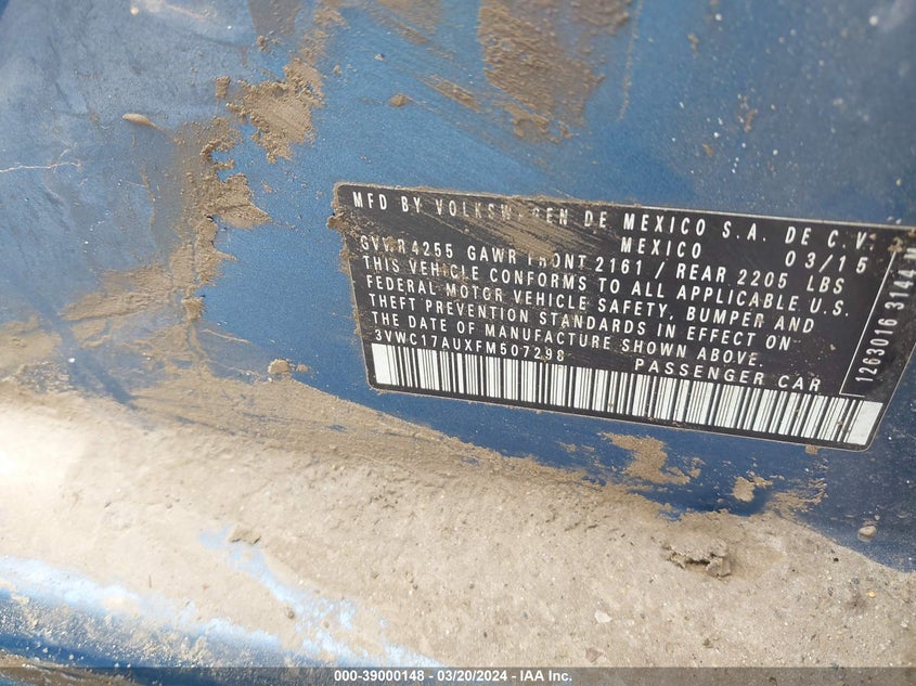 2015 VOLKSWAGEN GOLF SPORTWAGEN TSI SE 4-DOOR - 3VWC17AUXFM507298