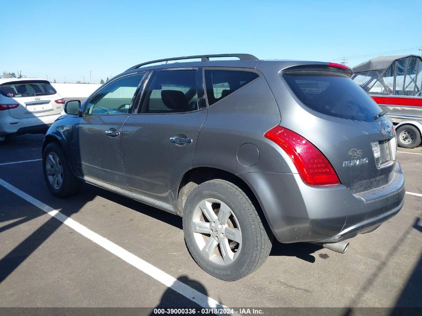 2007 Nissan Murano Sl VIN: JN8AZ08W17W620886 Lot: 39000336