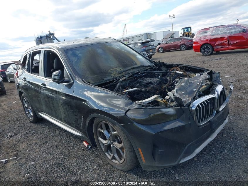 2022 BMW X3 XDRIVE30I - 5UX53DP05N9K72121