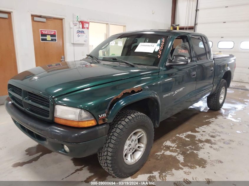 1B7GG2AN8YS764985 | 2000 DODGE DAKOTA