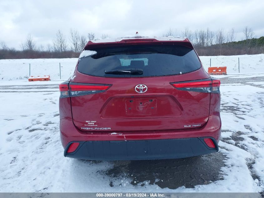 2020 Toyota Highlander Xle VIN: 5TDGZRBH1LS021503 Lot: 39000797