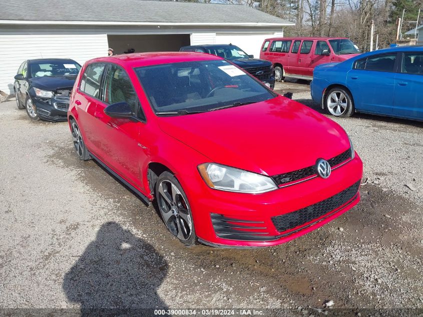 2016 VOLKSWAGEN GOLF GTI S 4-DOOR - 3VW4T7AU0GM064630