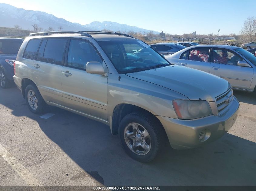 2001 Toyota Highlander VIN: JTEHD21AX10006282 Lot: 39000840