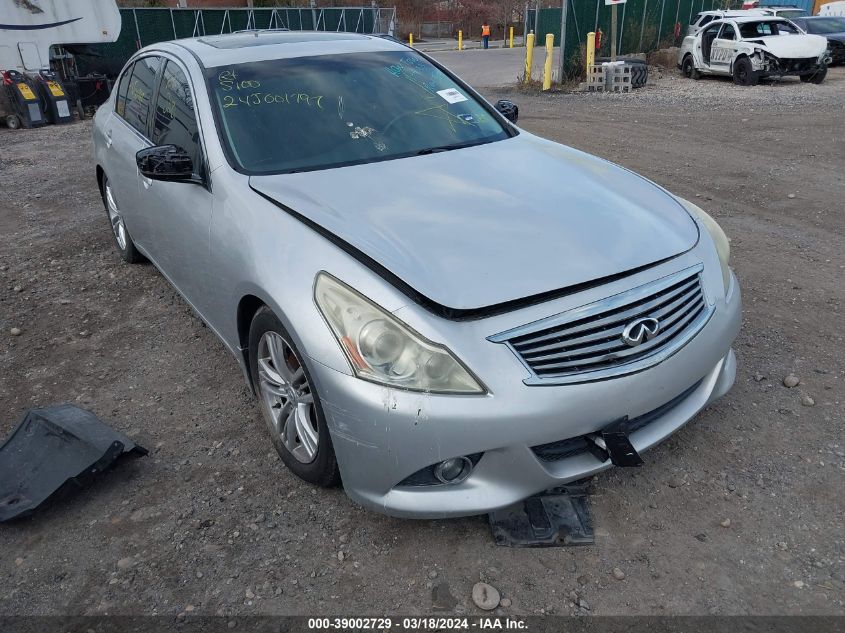 2011 Infiniti G25X VIN: JN1DV6AR7BM654365 Lot: 39002729