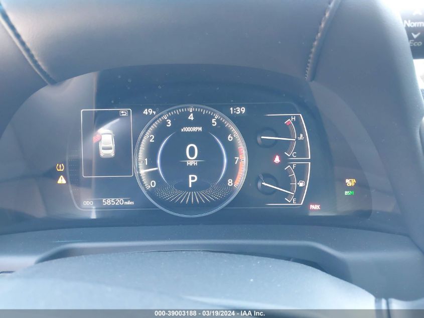 VIN 58ABZ1B10KU049967 2019 LEXUS ES 350
