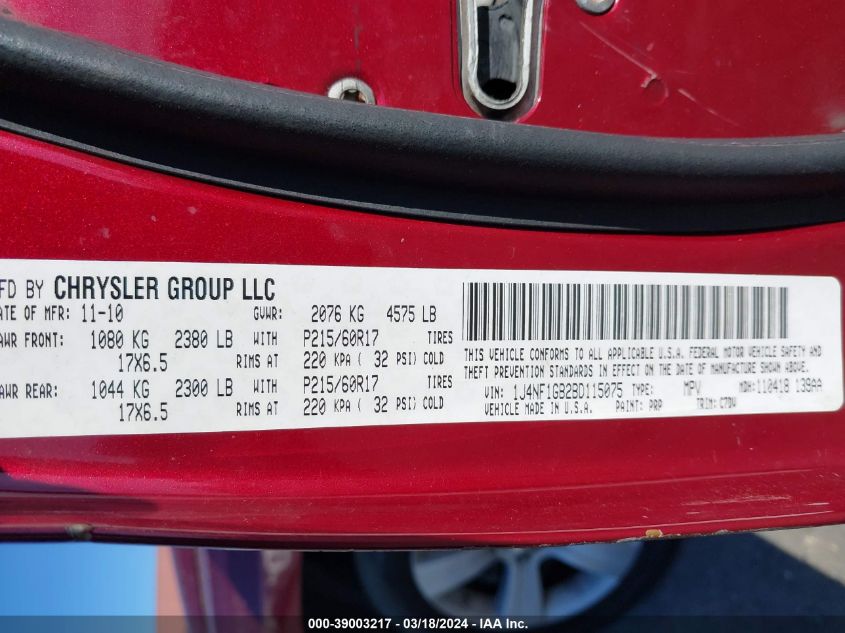 1J4NF1GB2BD115075 2011 Jeep Patriot Sport