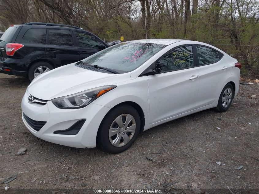 2016 Hyundai Elantra Se VIN: 5NPDH4AE3GH792198 Lot: 40561941