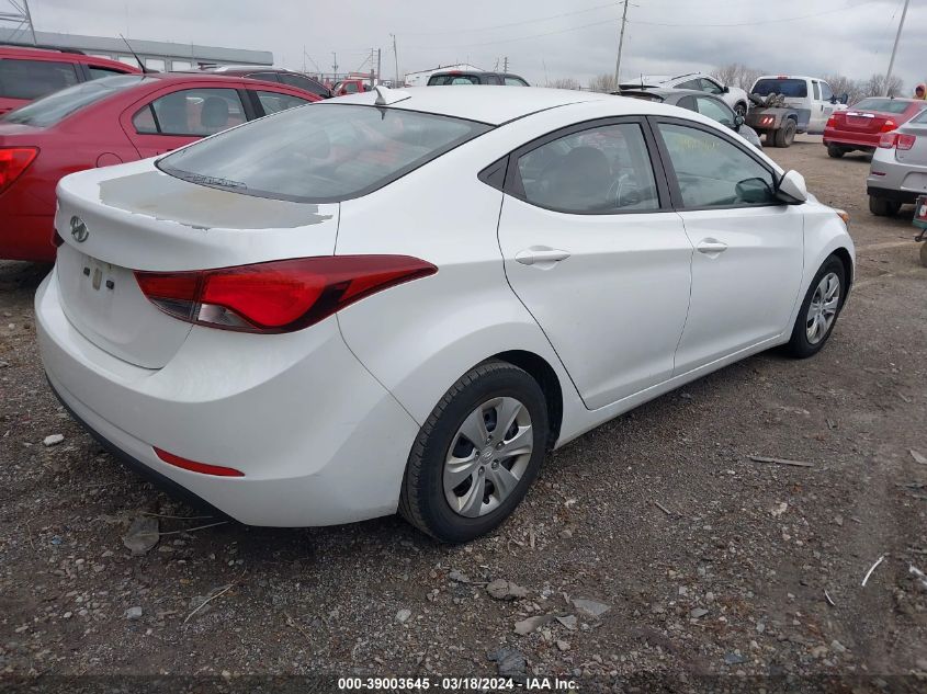 2016 Hyundai Elantra Se VIN: 5NPDH4AE3GH792198 Lot: 40561941