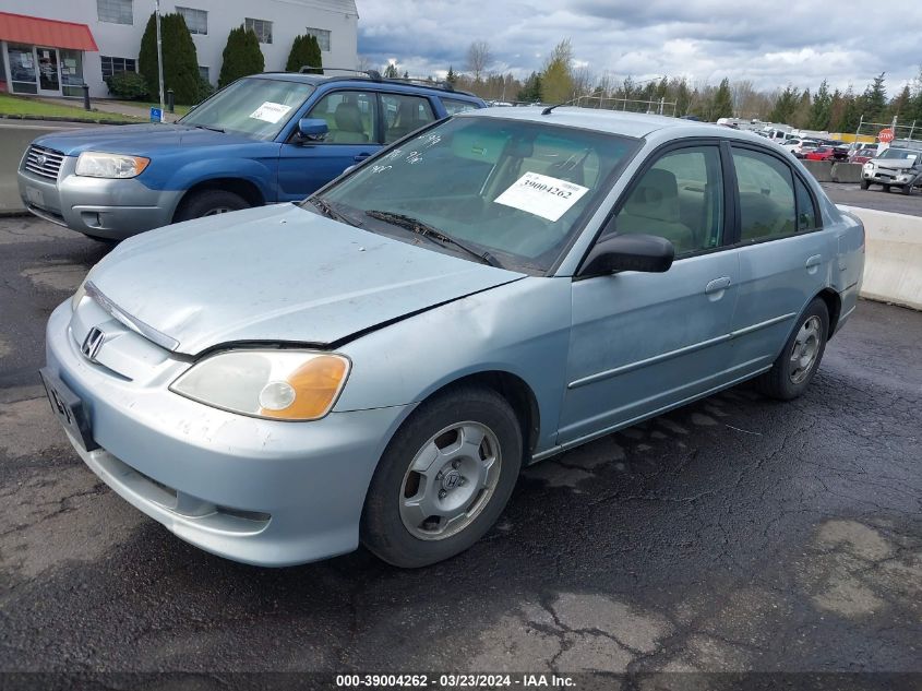 2003 Honda Civic Hybrid VIN: JHMES96683S019547 Lot: 39004262