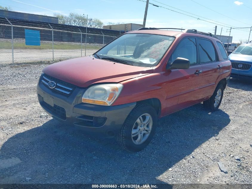 2008 Kia Sportage Lx V6 VIN: KNDJF723587548646 Lot: 39005663