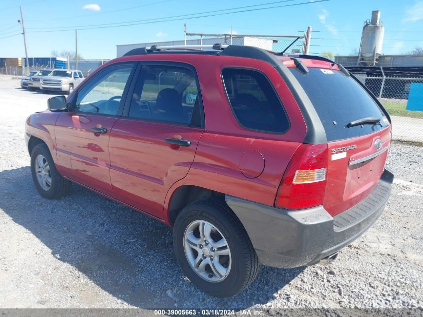 2008 Kia Sportage Lx V6 VIN: KNDJF723587548646 Lot: 39005663