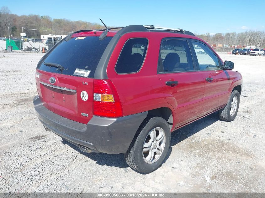 2008 Kia Sportage Lx V6 VIN: KNDJF723587548646 Lot: 39005663