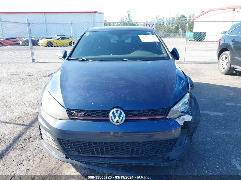 2015 Volkswagen Golf Gti 2.0T Se W/Performance Package 4-Door VIN: 3VW447AU6FM062764 Lot: 39005725