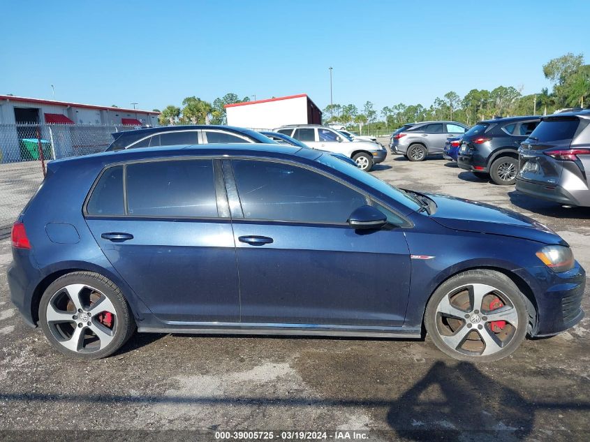 2015 Volkswagen Golf Gti 2.0T Se W/Performance Package 4-Door VIN: 3VW447AU6FM062764 Lot: 39005725