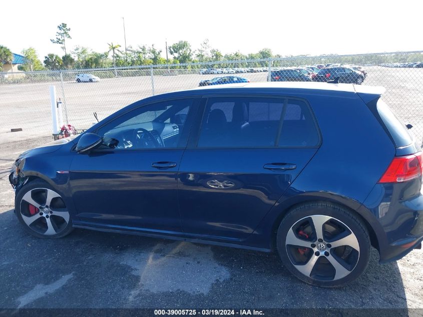 2015 Volkswagen Golf Gti 2.0T Se W/Performance Package 4-Door VIN: 3VW447AU6FM062764 Lot: 39005725