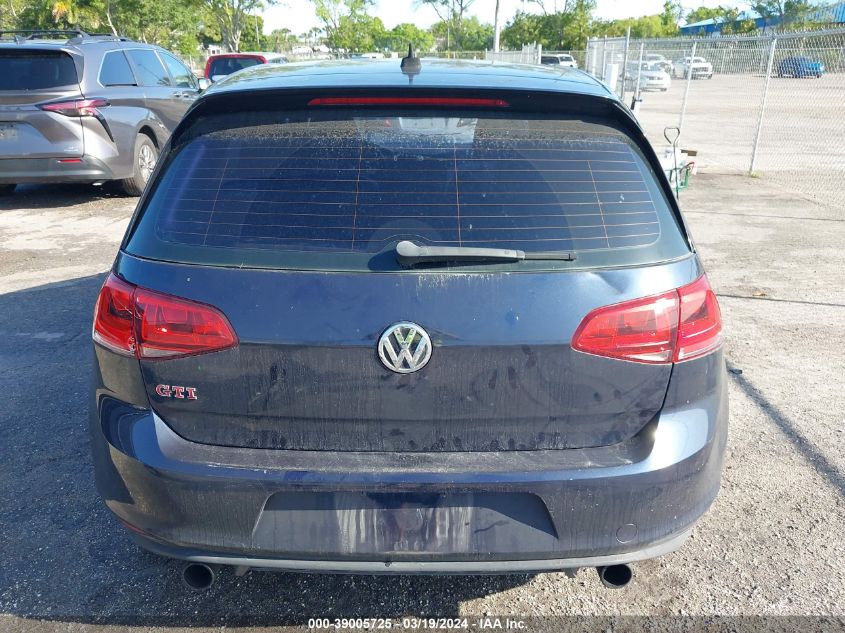 2015 Volkswagen Golf Gti 2.0T Se W/Performance Package 4-Door VIN: 3VW447AU6FM062764 Lot: 39005725