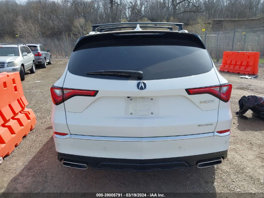 2022 Acura Mdx Advance Package VIN: 5J8YE1H89NL018086 Lot: 39005791