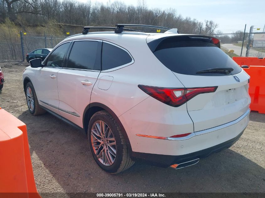 2022 Acura Mdx Advance Package VIN: 5J8YE1H89NL018086 Lot: 39005791