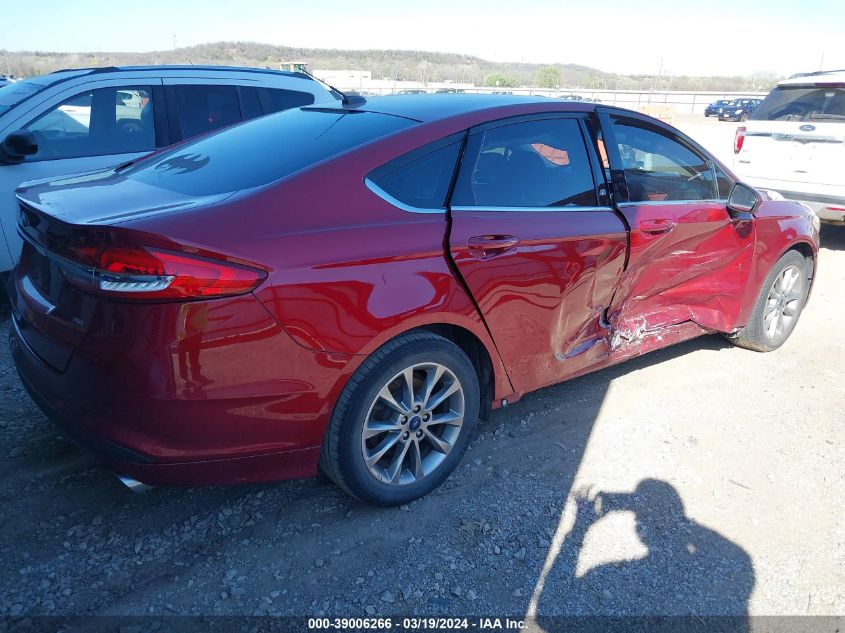 2017 Ford Fusion Se VIN: 3FA6P0H78HR416256 Lot: 39006266