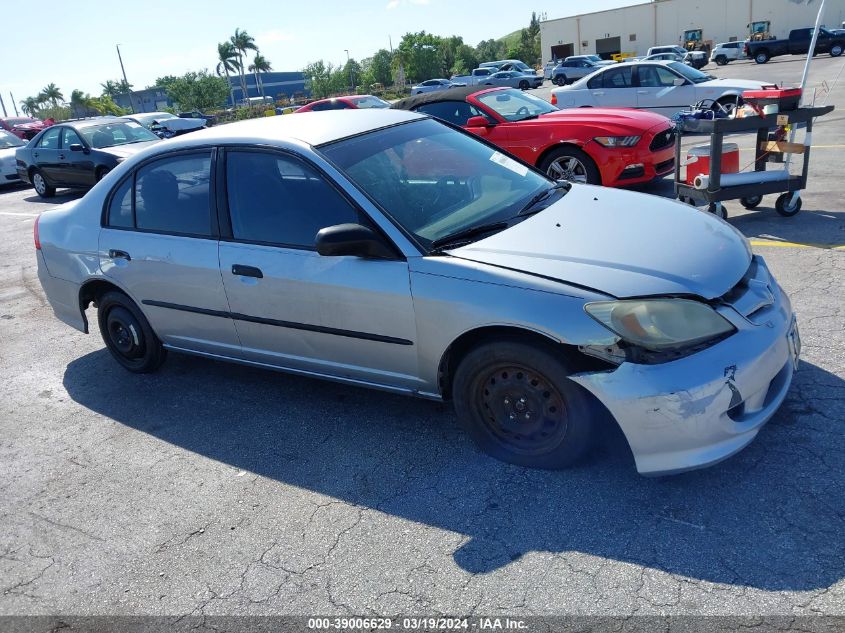 2004 Honda Civic Vp VIN: 1HGES16344L008745 Lot: 39006629