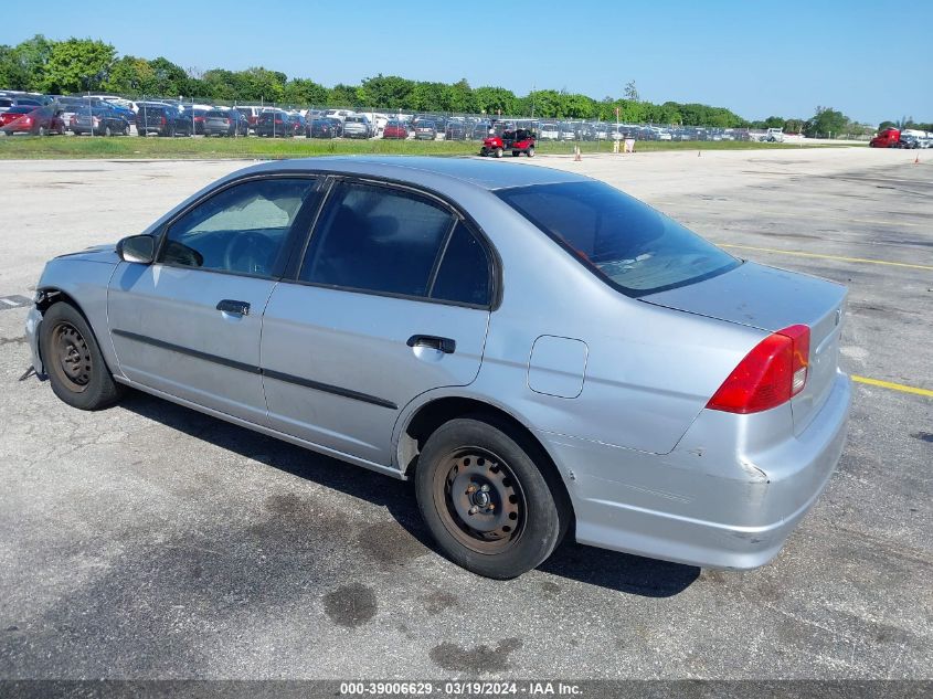 2004 Honda Civic Vp VIN: 1HGES16344L008745 Lot: 39006629