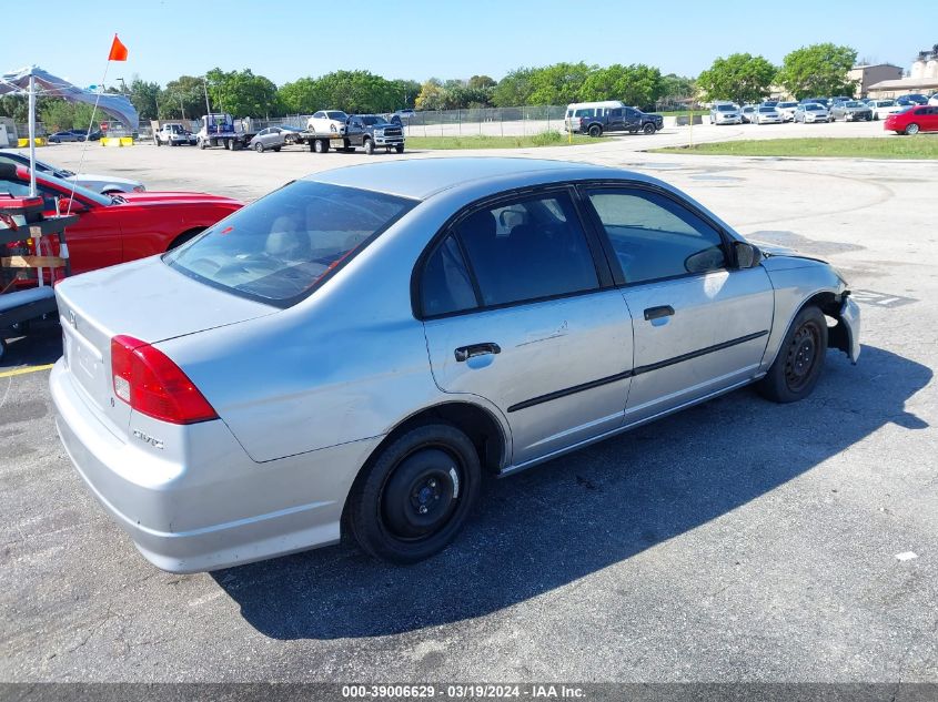 2004 Honda Civic Vp VIN: 1HGES16344L008745 Lot: 39006629