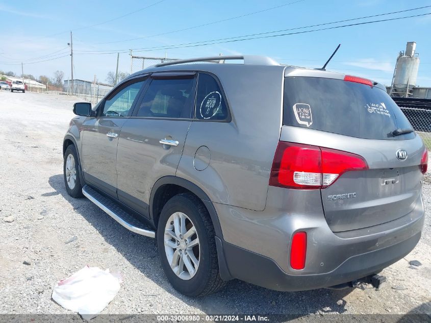 2015 Kia Sorento Lx V6 VIN: 5XYKTDA78FG644030 Lot: 39006980