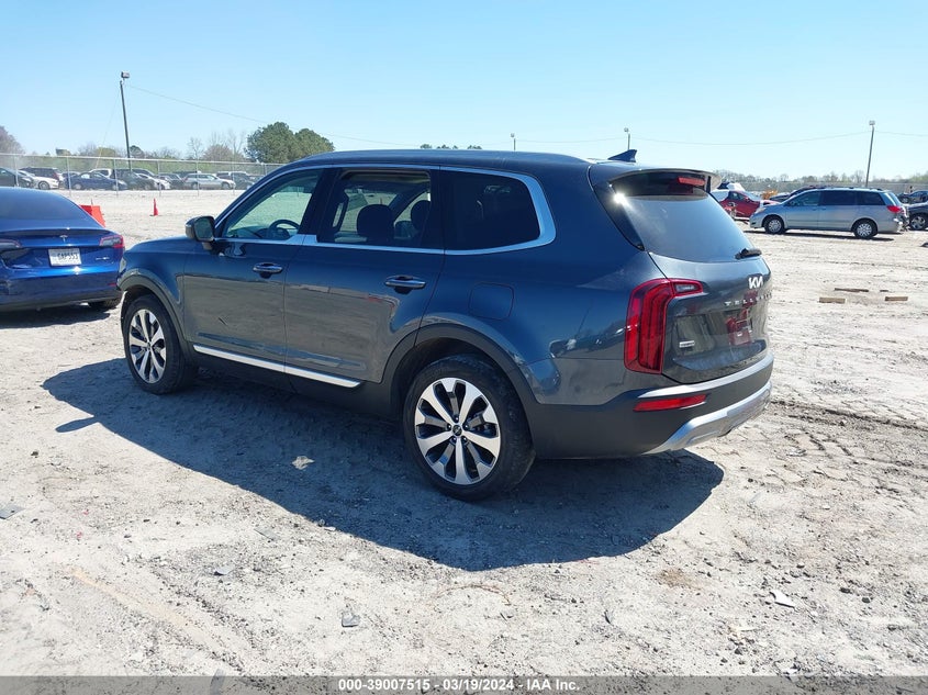 2022 Kia Telluride S VIN: 5XYP6DHC0NG205824 Lot: 39007515