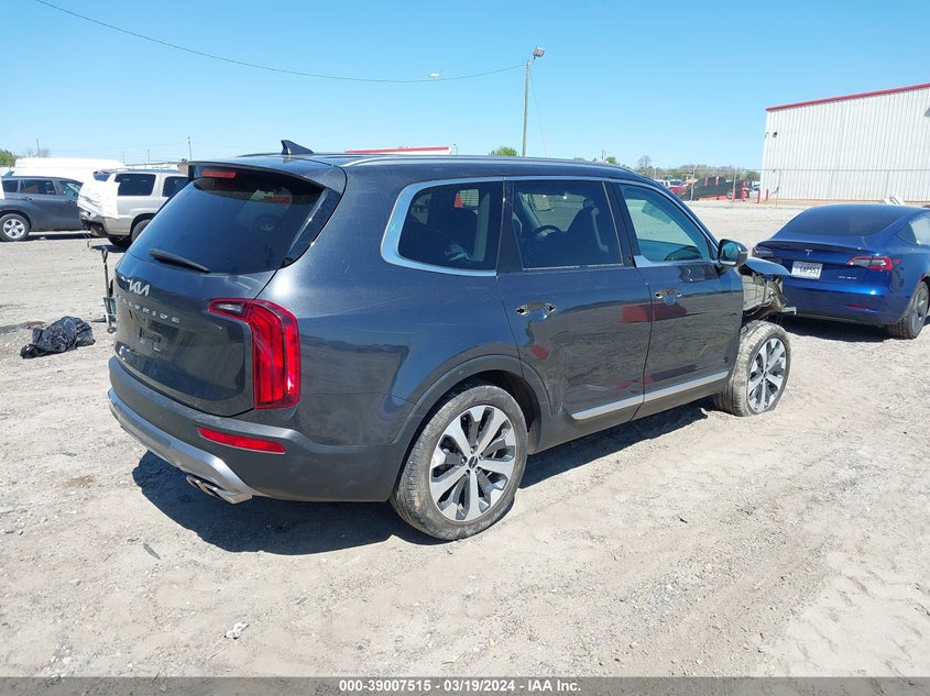 2022 Kia Telluride S VIN: 5XYP6DHC0NG205824 Lot: 39007515