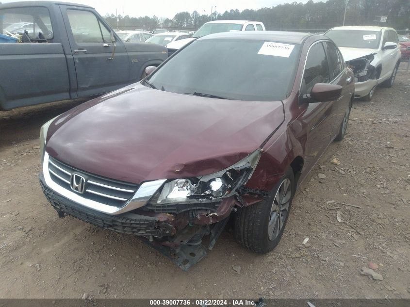 2013 Honda Accord Lx VIN: 1HGCR2F37DA186024 Lot: 39007736